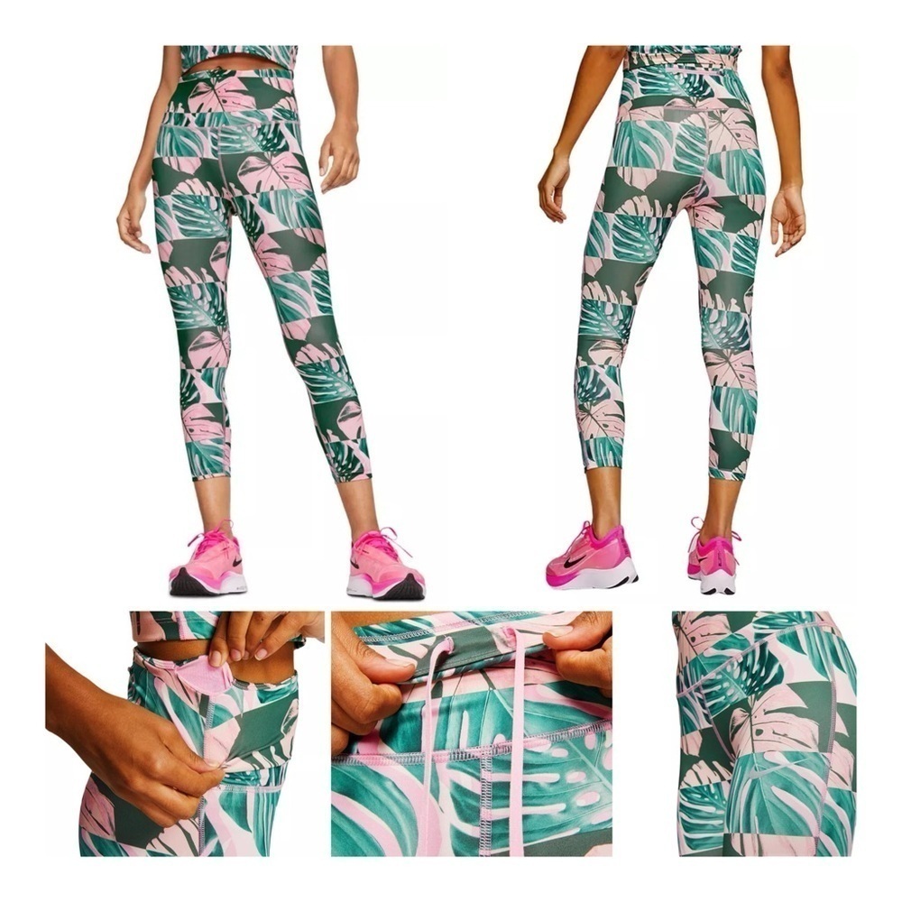 Nike Dri-Fit Women's Printed Botanical Fast Crop Running Legging